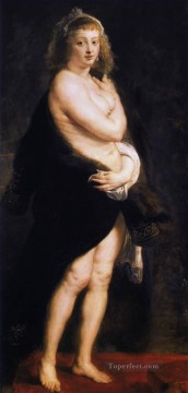 ピーター・パウル・ルーベンス Painting - 毛皮のコートを着たヴィーナス バロック ピーター・パウル・ルーベンス